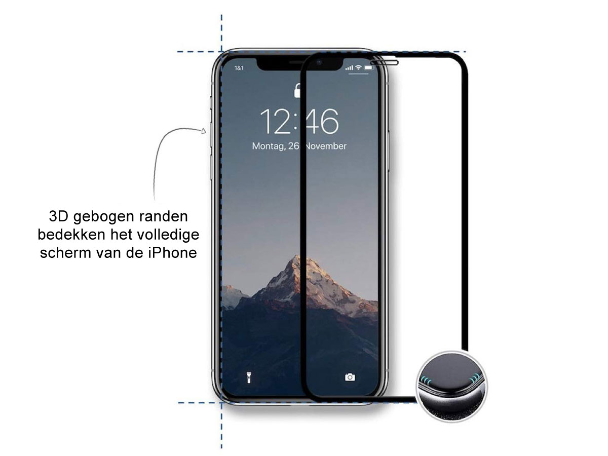 Woodcessories Premium Glass Edge to Edge Protector iPhone X/Xs