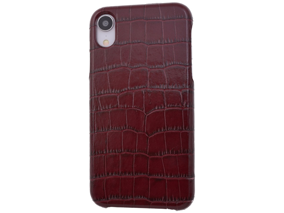 Graffi Cover Croco Bordeaux Leer - iPhone XR hoesje