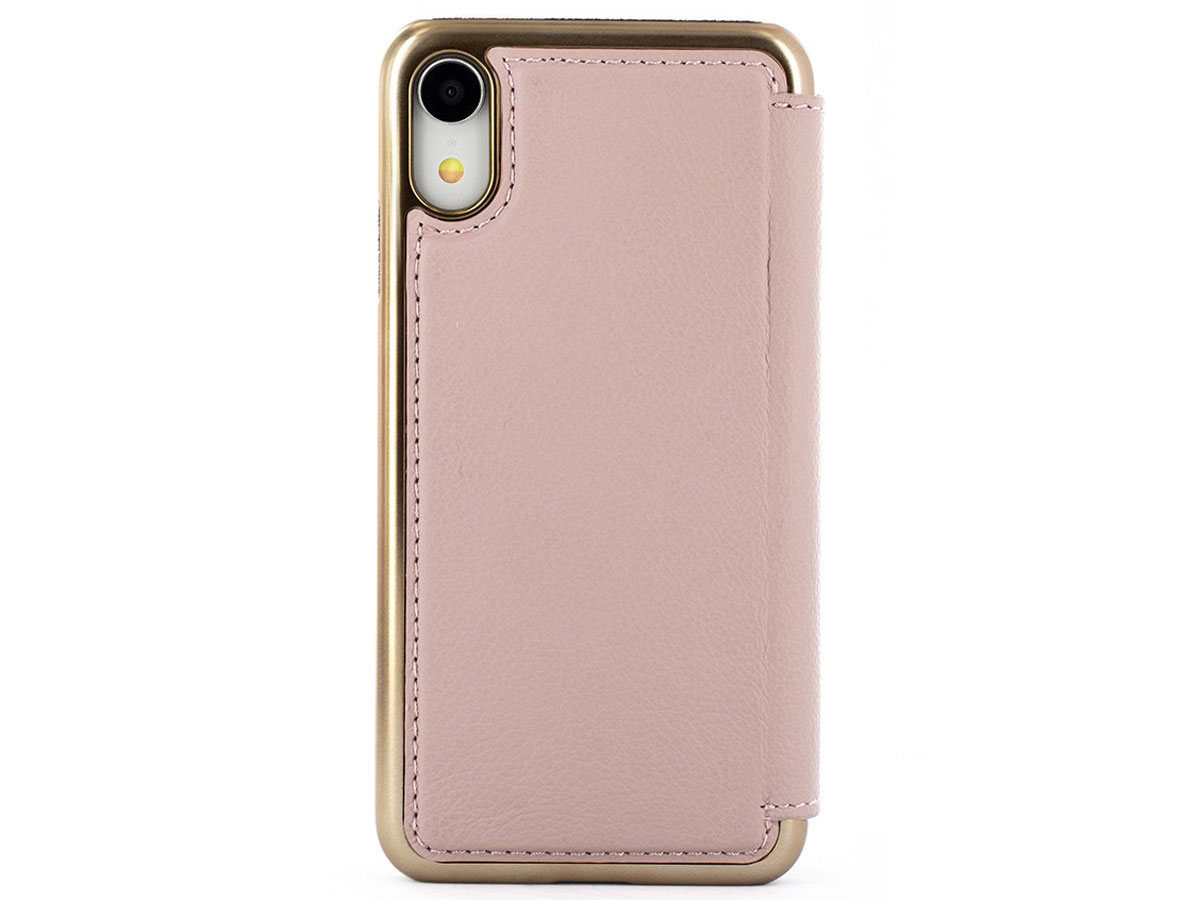 Greenwich Blake Folio Blossom/Gold - Leren iPhone XR hoesje