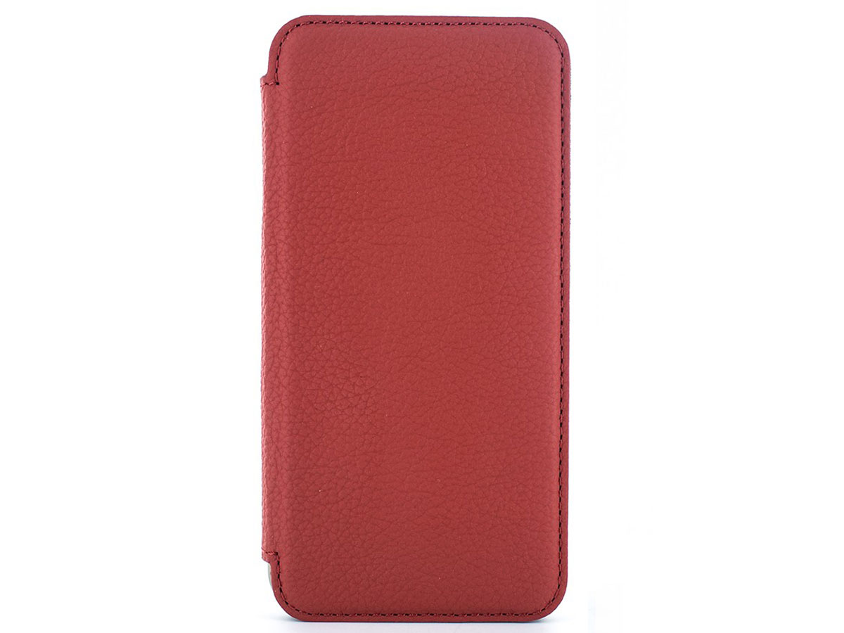 Greenwich Blake Folio Scarlet/Gold - Leren iPhone XR hoesje