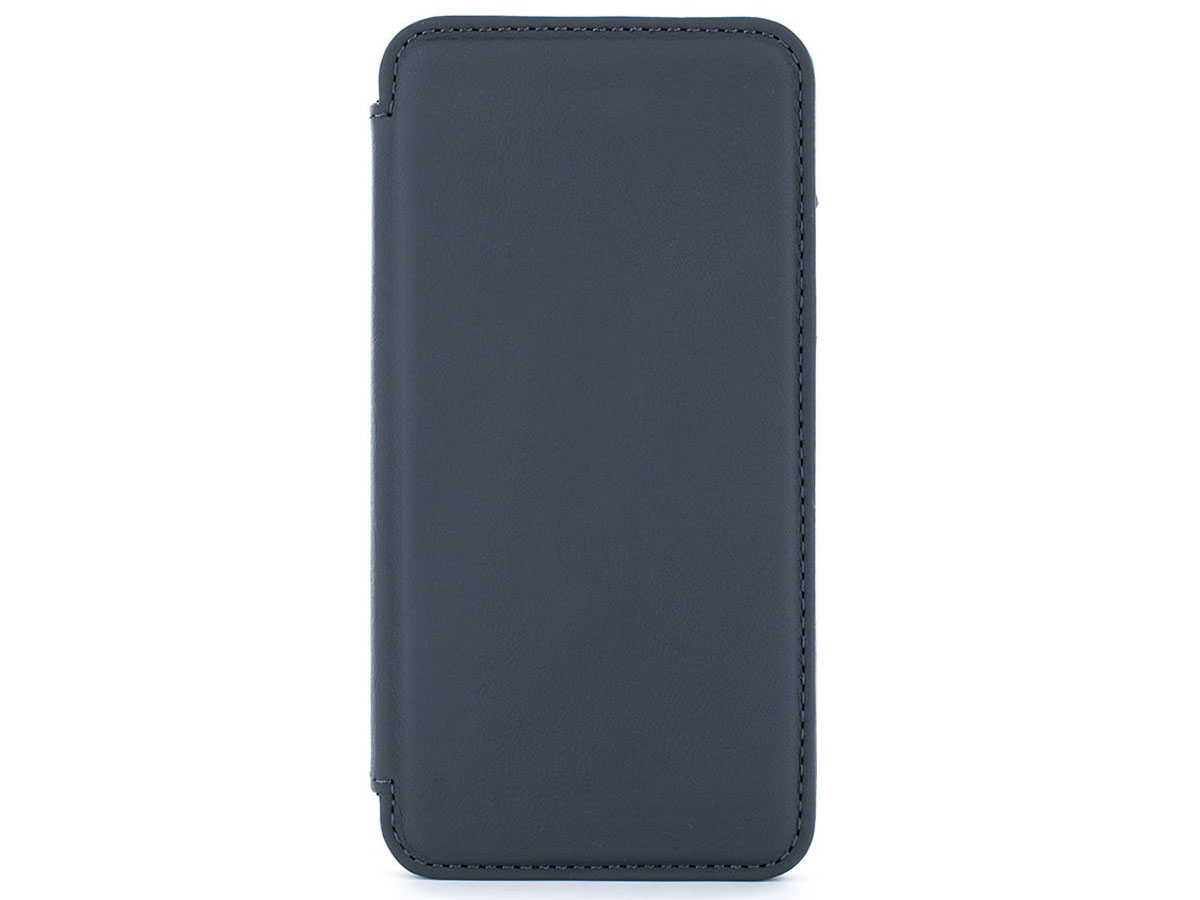 Greenwich Blake Folio Seal/Gunmetal - Leren iPhone XR hoesje