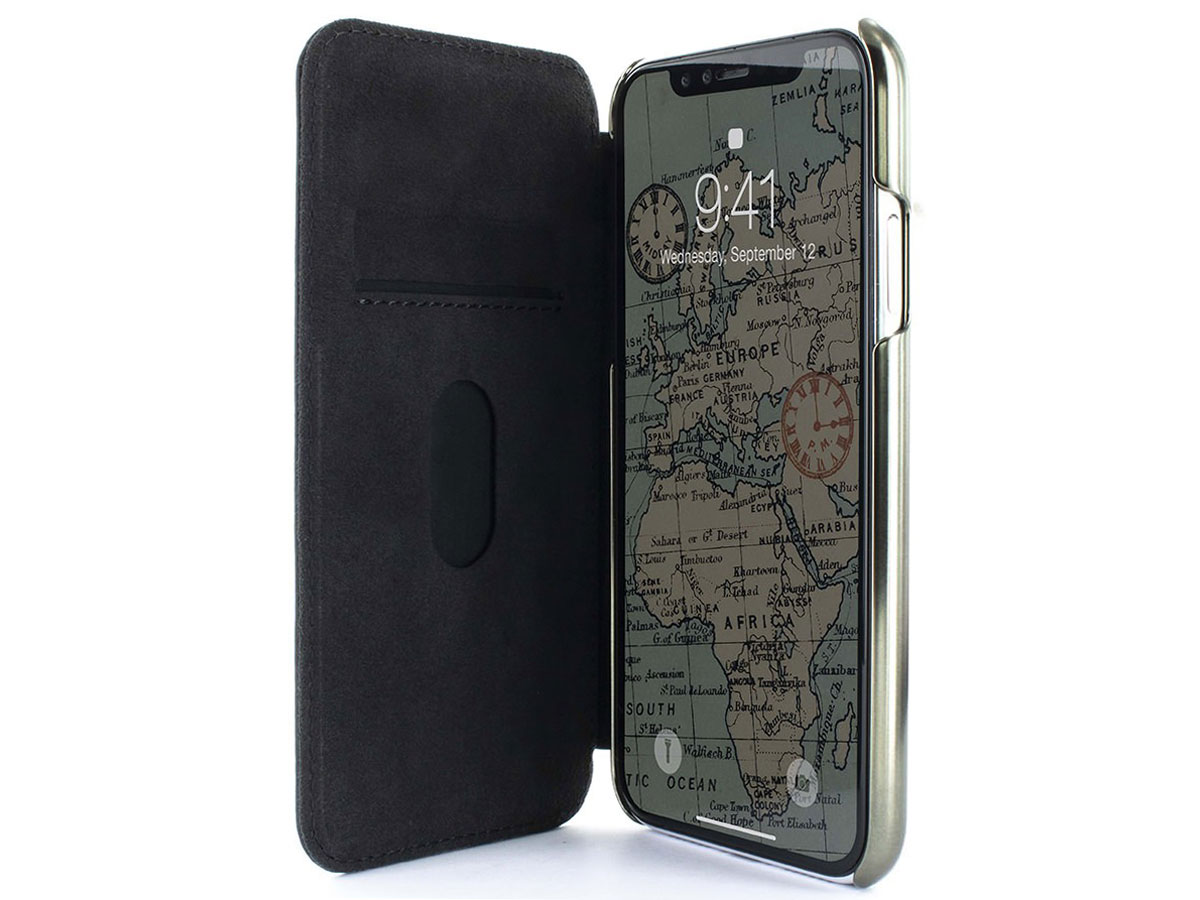 Greenwich Walker Folio - Alcantara iPhone XR hoesje