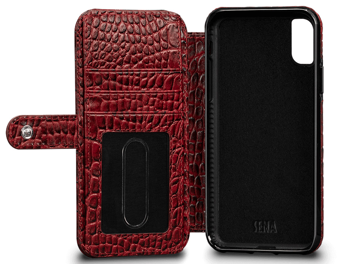 Sena Walletbook Classic Case Croco - iPhone XR hoesje