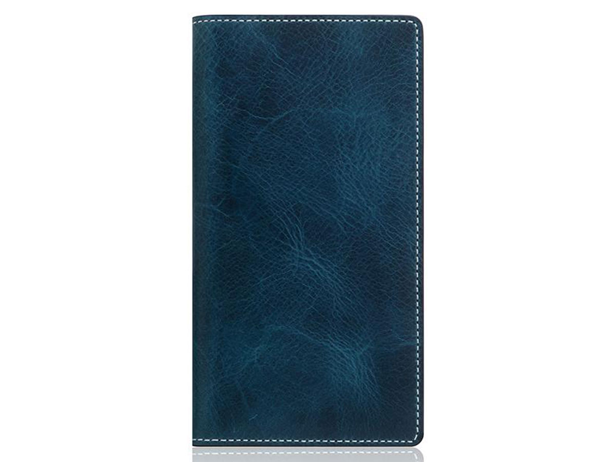 SLG Design D7 Italian Wax Leer Blauw - iPhone XR hoesje