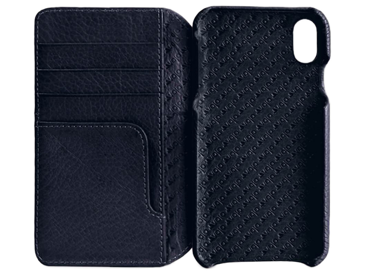 Vaja Wallet Agenda Case Navy - iPhone XR Hoesje Leer