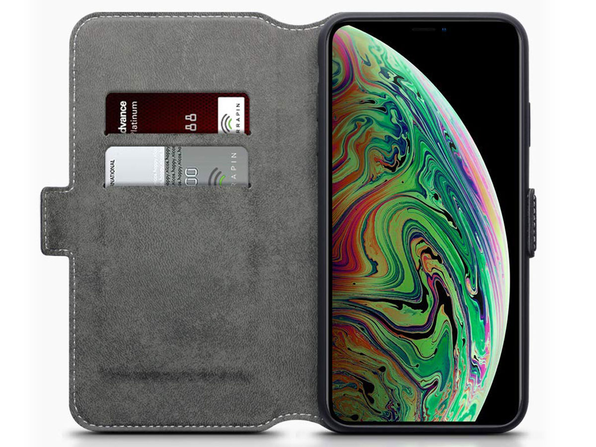 CaseBoutique Slim Wallet Zwart - iPhone Xs Max hoesje