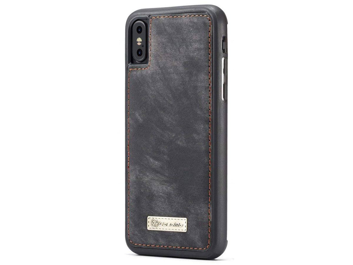 True Wallet Case Ritsvak Zwart - iPhone Xs Max hoesje