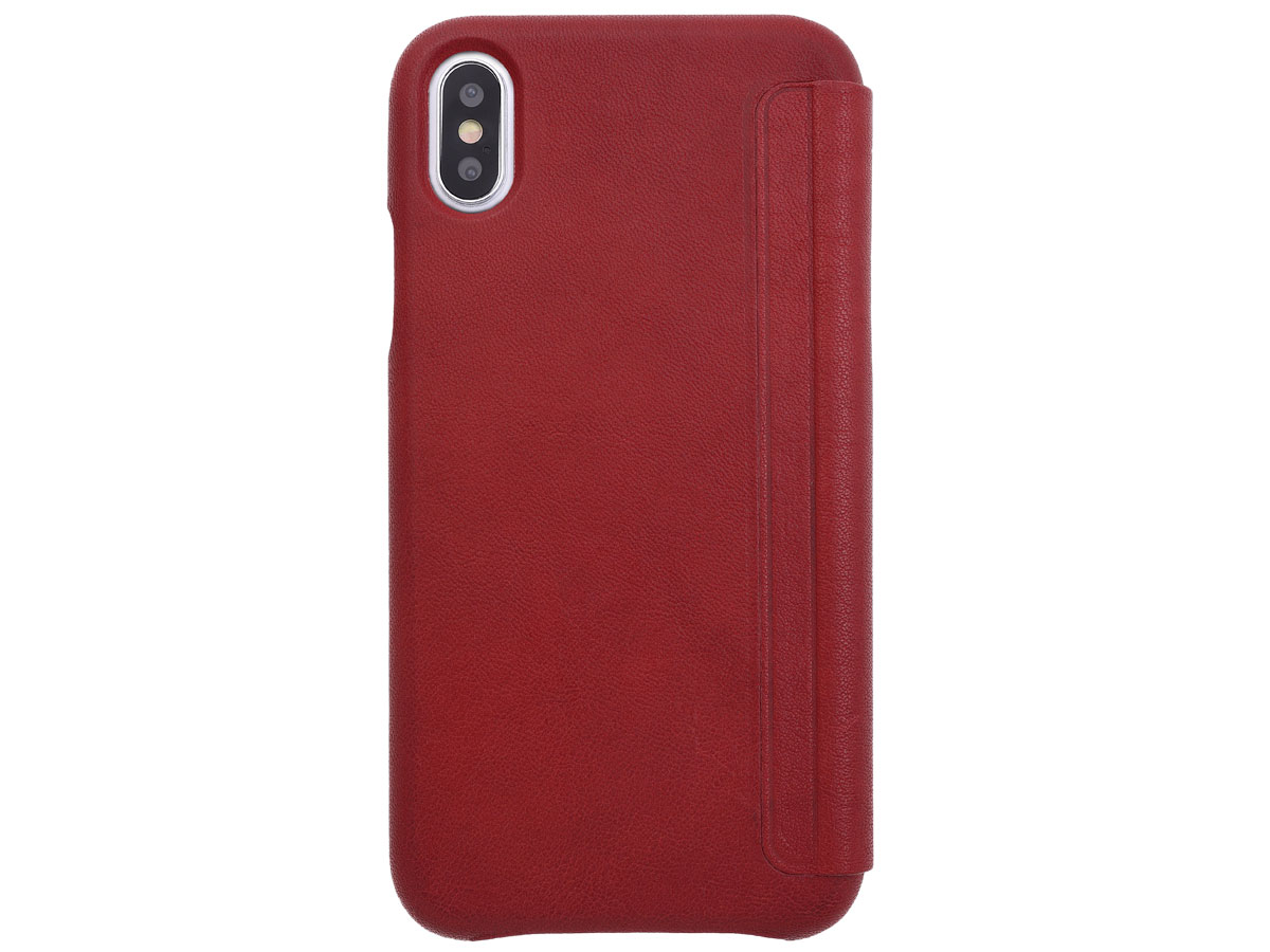 Graffi Oyster Folio Rood Leer - iPhone Xs Max hoesje