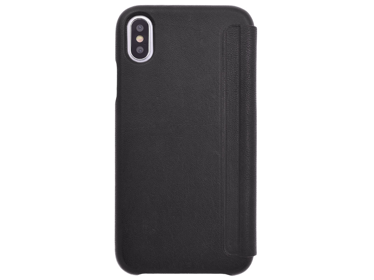 Graffi Oyster Folio Zwart Leer - iPhone Xs Max hoesje