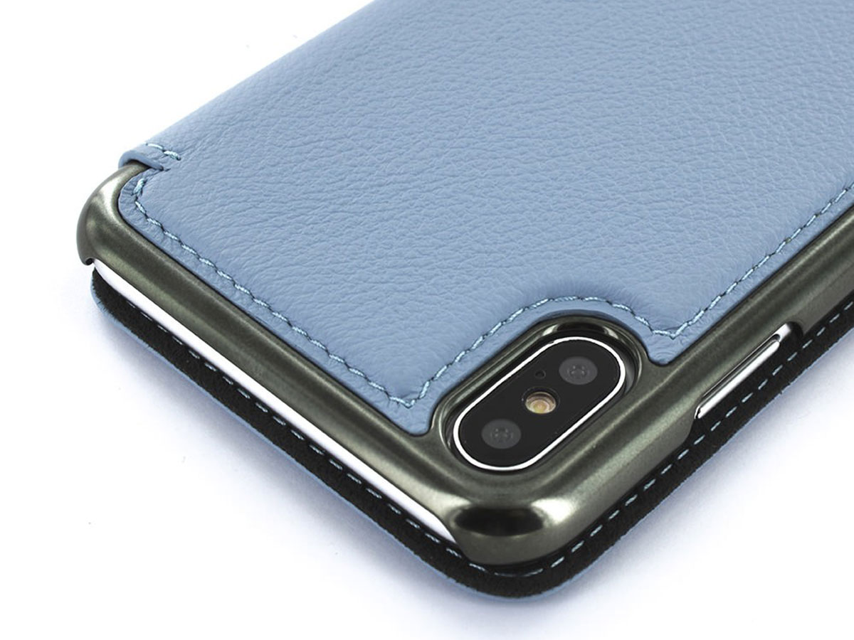 Greenwich Blake Folio Beach House/Gunmetal - iPhone Xs Max Hoesje Leer