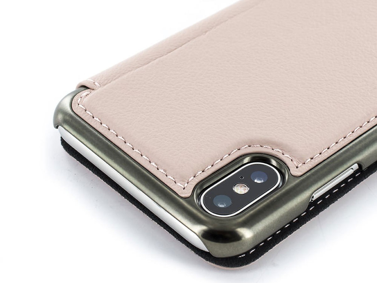 Greenwich Blake Folio Blossom/Gunmetal - iPhone Xs Max Hoesje Leer