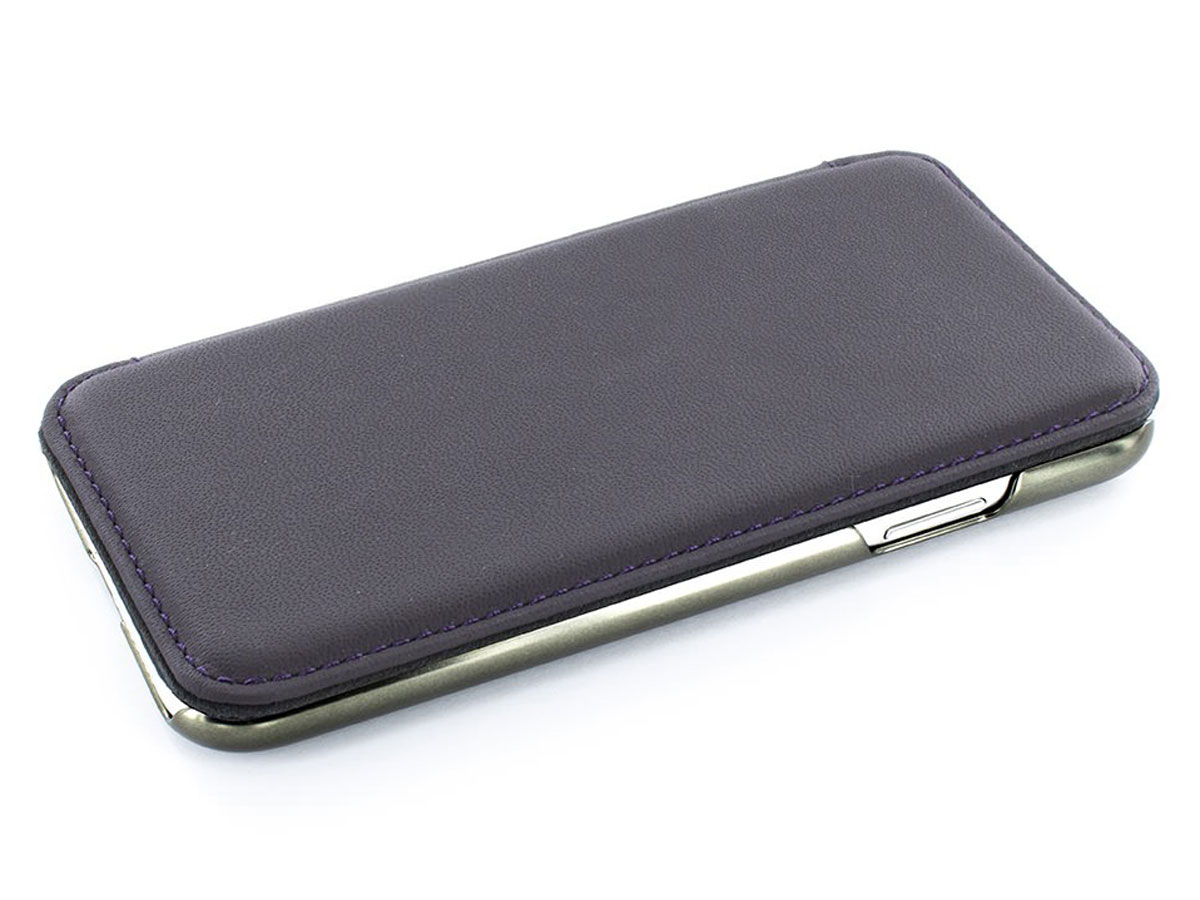 Greenwich Blake Folio Damson/Gunmetal - iPhone Xs Max Hoesje Leer