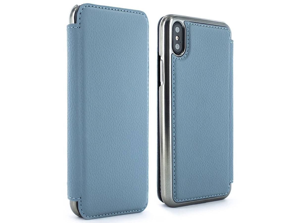 Greenwich Blake Folio Tahiti/Gunmetal - iPhone Xs Max Hoesje Leer