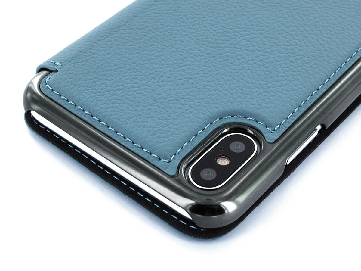 Greenwich Blake Folio Tahiti/Gunmetal - iPhone Xs Max Hoesje Leer