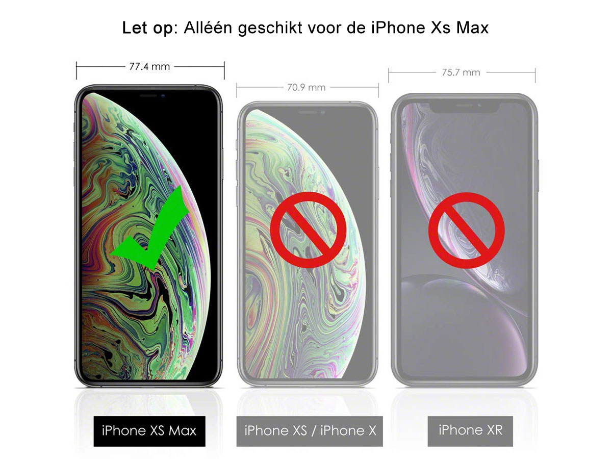 Woodcessories EcoSplit Blauw - iPhone Xs Max Hoesje met Protector
