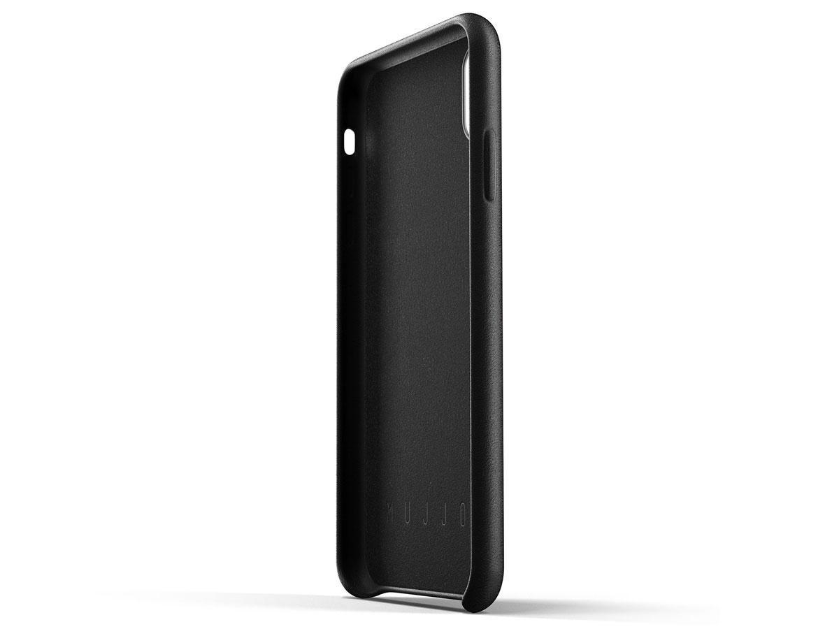 Mujjo Full Leather Case Black - iPhone Xs Max hoesje