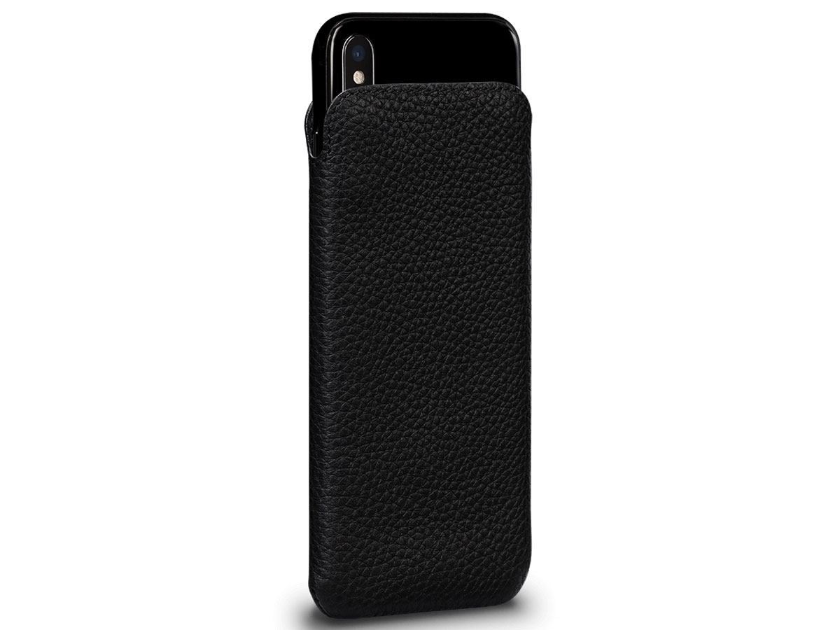 Sena Ultraslim Sleeve Zwart Leer - iPhone Xs Max hoesje