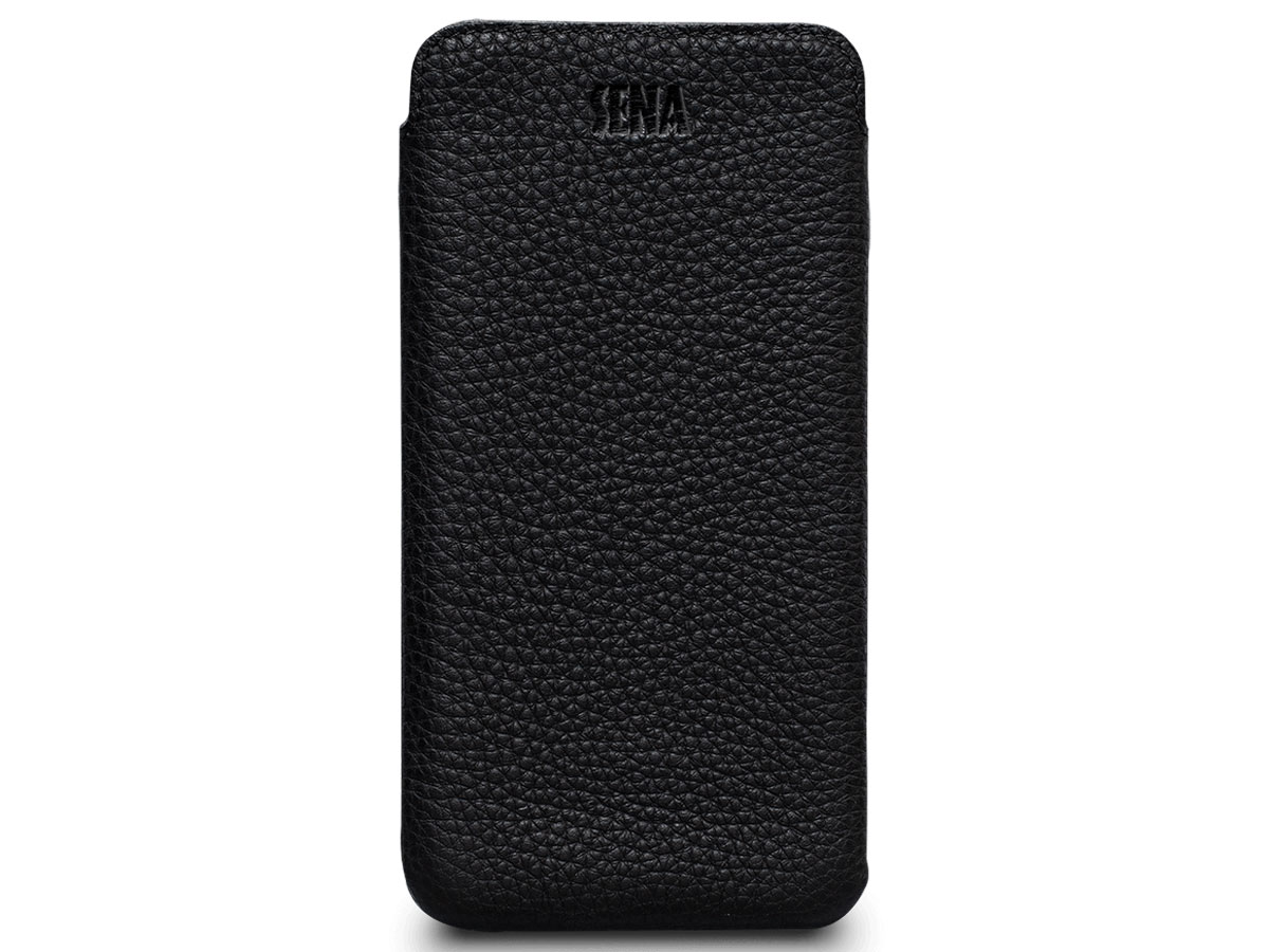 Sena Ultraslim Sleeve Zwart Leer - iPhone Xs Max hoesje