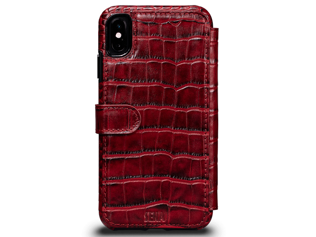 Sena Walletbook Classic Case Croco - iPhone Xs Max hoesje