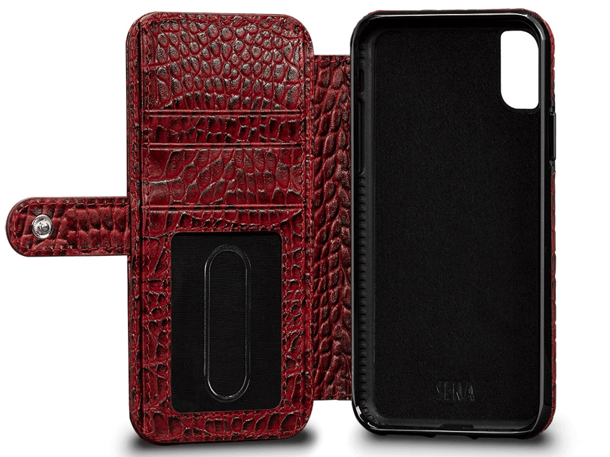 Sena Walletbook Classic Case Croco - iPhone Xs Max hoesje