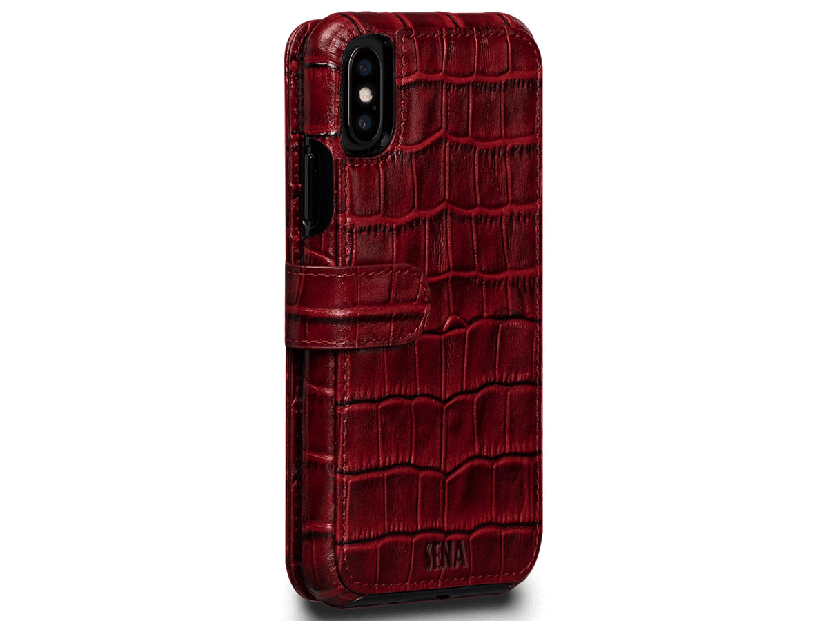 Sena Walletbook Classic Case Croco - iPhone Xs Max hoesje