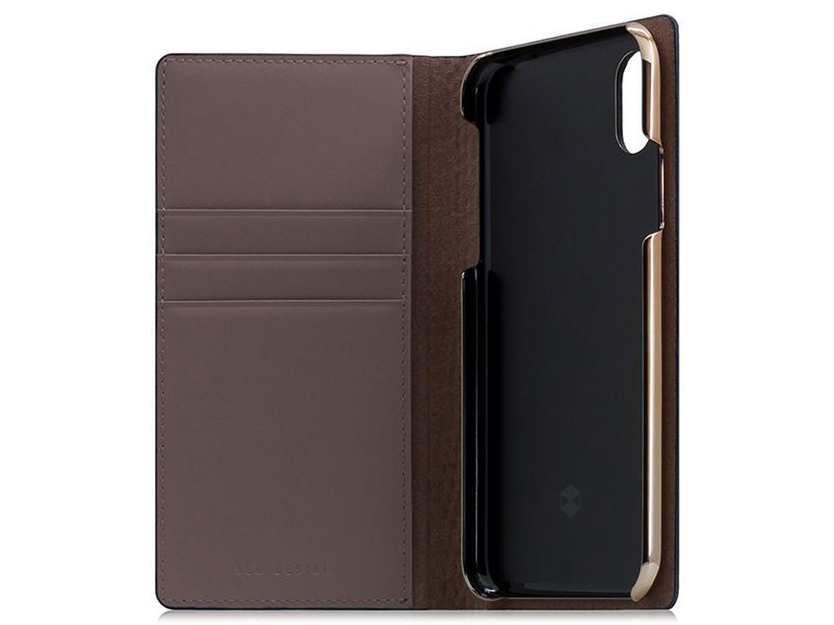 SLG Design D3 Lizard Bruin Leer - iPhone Xs Max hoesje