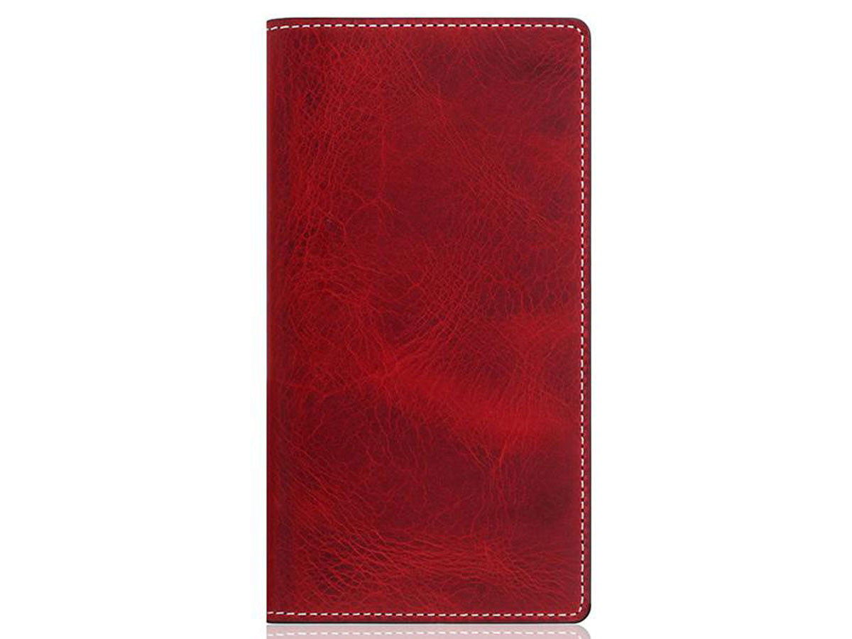 SLG Design D7 Italian Wax Leer Rood - iPhone Xs Max hoesje