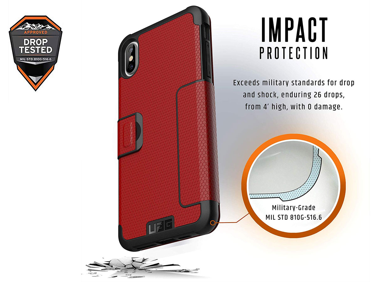 Urban Armor Gear Metropolis Rood - iPhone Xs Max hoes