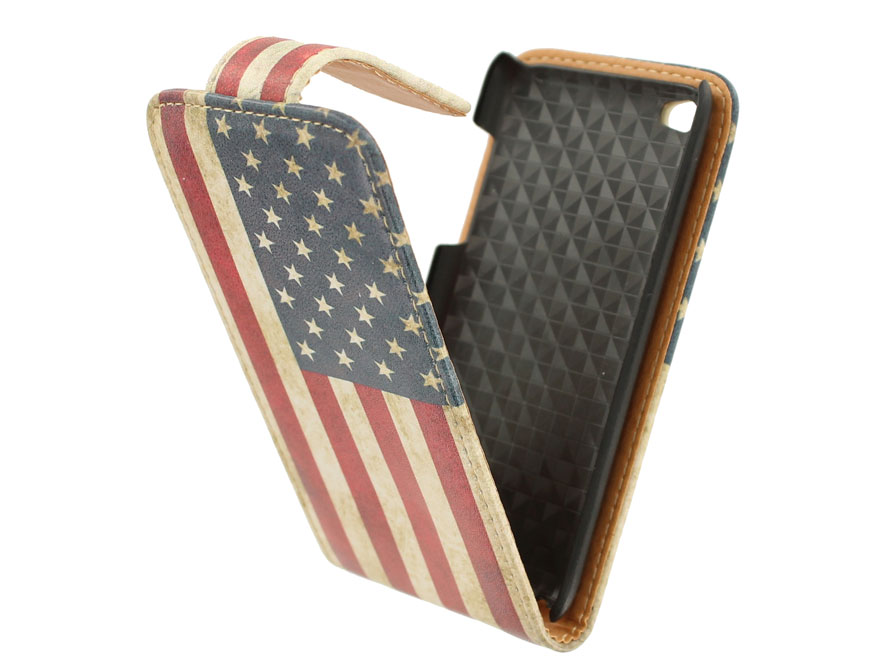 USA Vintage Flip Case voor iPod touch 4G
