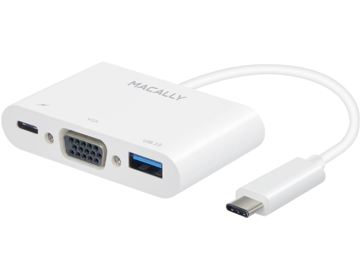 MacAlly USB-C Multiport VGA / USB Passthrough Adapter