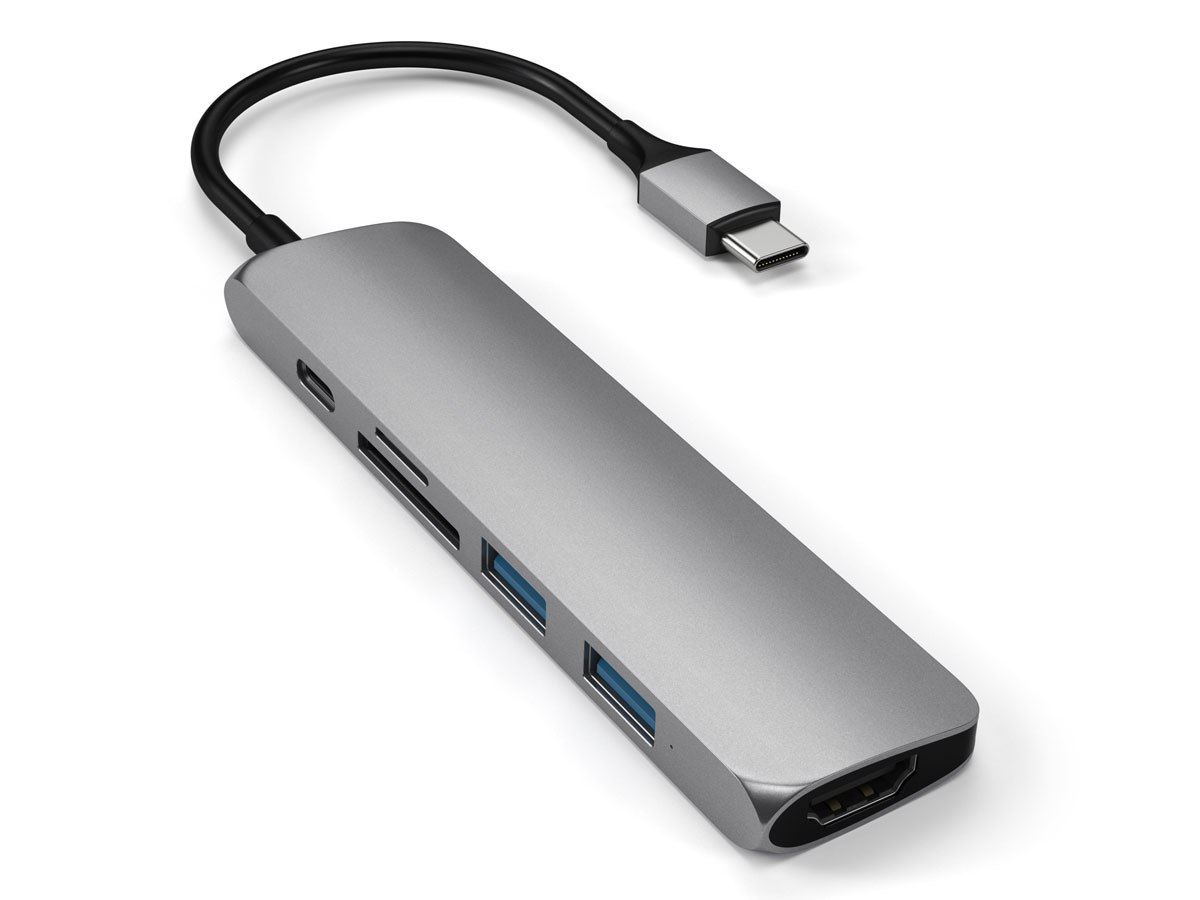 Satechi USB-C Slim Multi-Port Adapter V2 - Space Grey