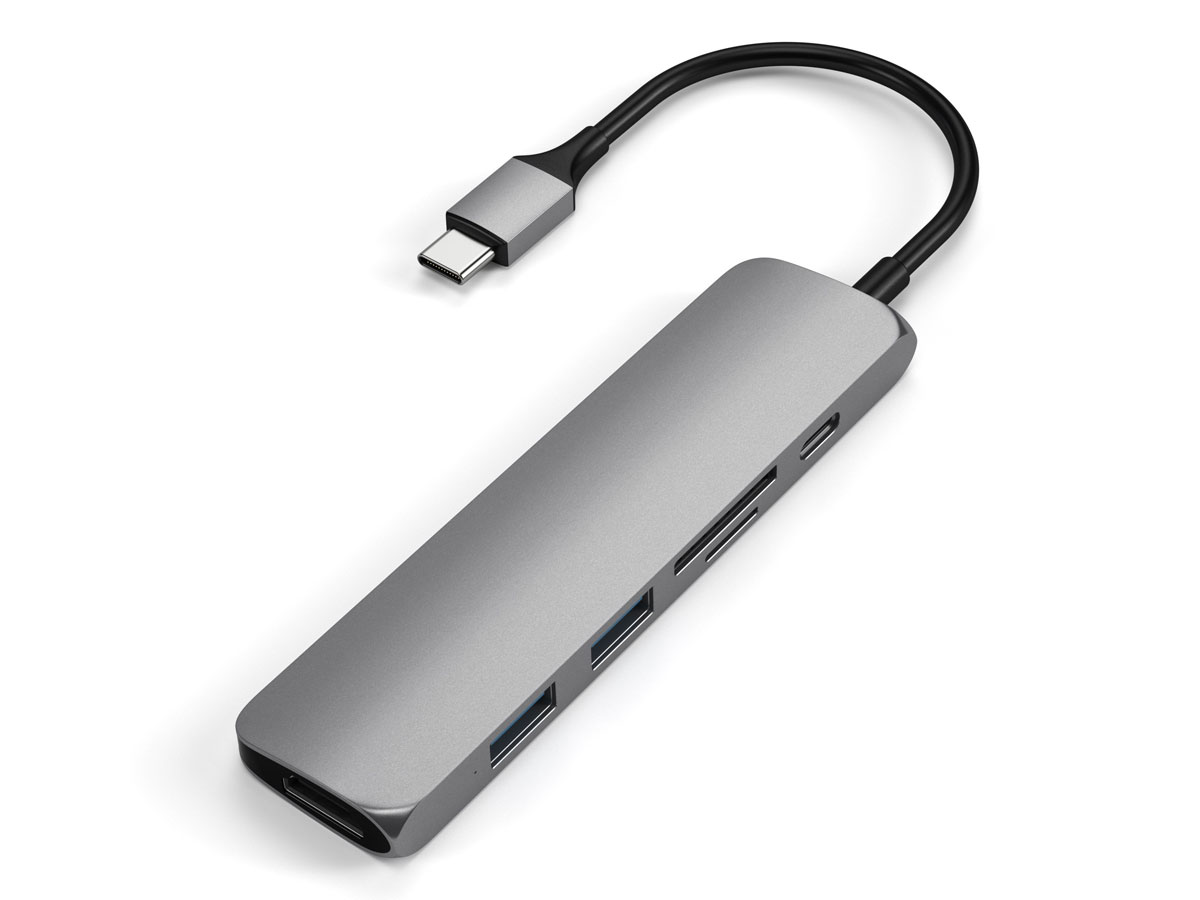 Satechi USB-C Slim Multi-Port Adapter V2 - Space Grey