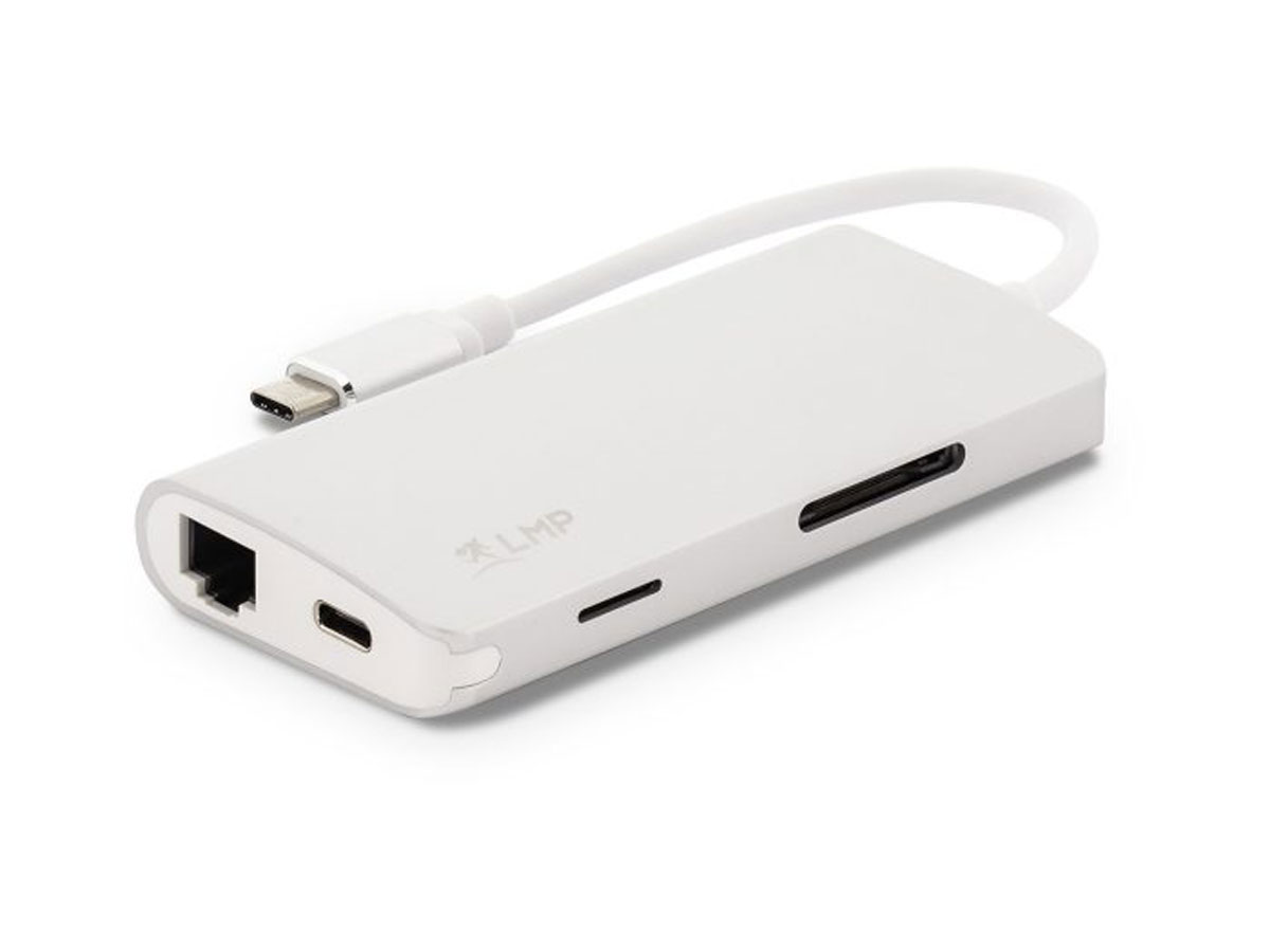 LMP USB-C mini Dock Adapter Zilver - USB HDMI Ethernet SD