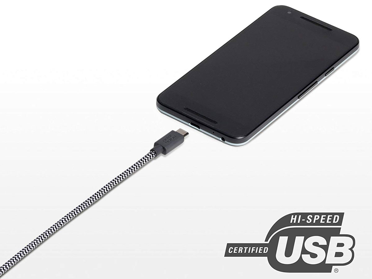 Native Union Night Cable Zebra - Verzwaarde USB-C kabel