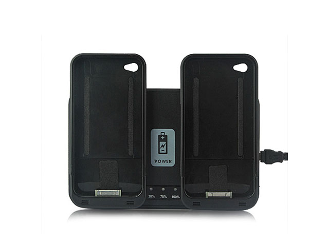 Draadloze oplader met duo-pack iPhone 4/4S oplaadcases