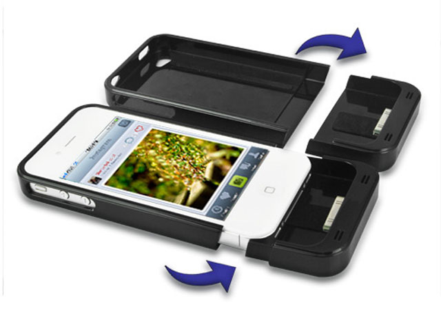 Draadloze oplader met duo-pack iPhone 4/4S oplaadcases