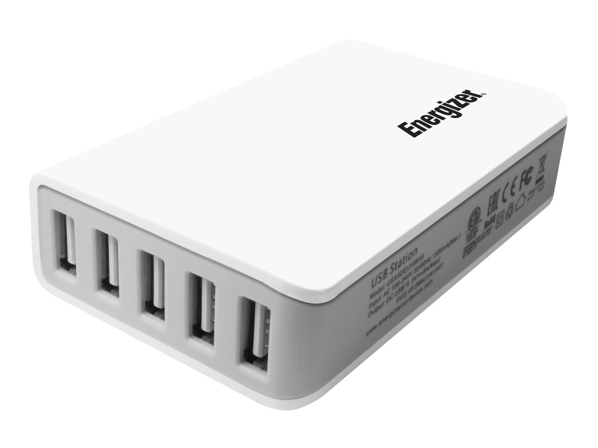 Energizer 8A Multiport Oplader - 5 x USB-A Aansluiting