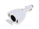 12V Dual USB lader met extra 12V aansluiting foto 1