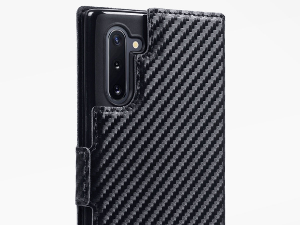 CaseBoutique Slim Bookcase Carbon - Samsung Galaxy Note 10 hoesje