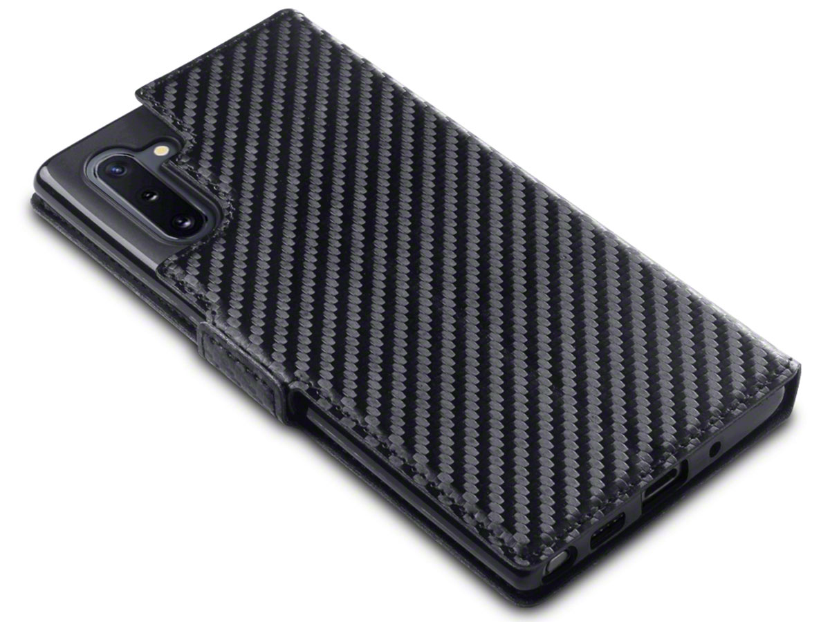 CaseBoutique Slim Bookcase Carbon - Samsung Galaxy Note 10 hoesje