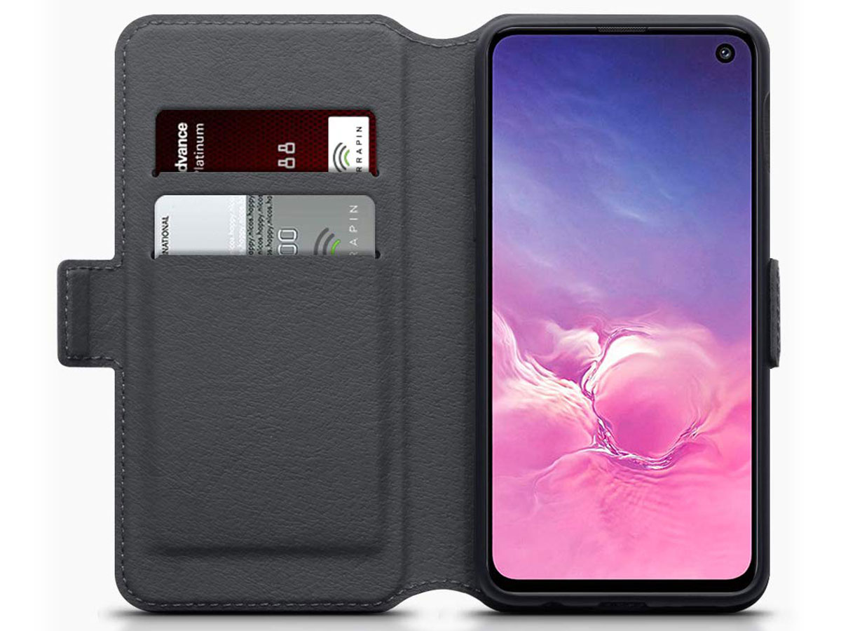 CaseBoutique Wallet Case Grijs Leer - Galaxy S10e hoesje