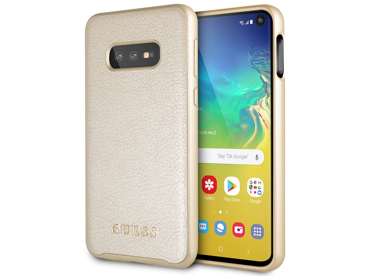 Guess Iridescent Case Goud - Samsung Galaxy S10e hoesje