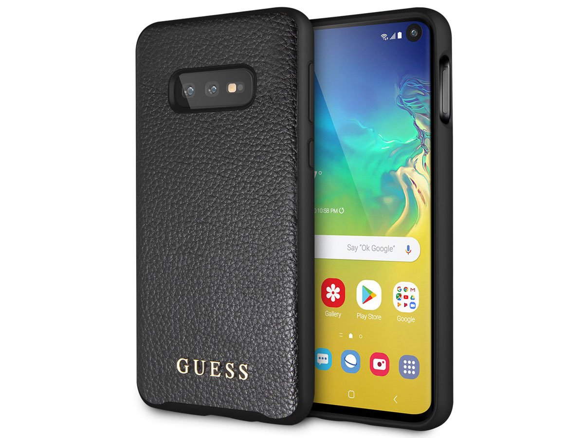 Guess Iridescent Case Zwart - Samsung Galaxy S10e hoesje