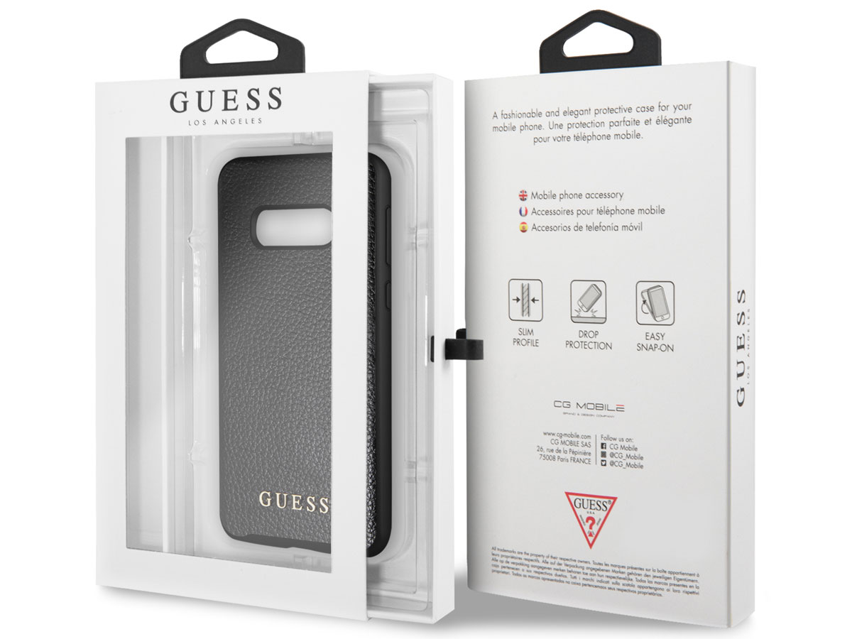 Guess Iridescent Case Zwart - Samsung Galaxy S10e hoesje