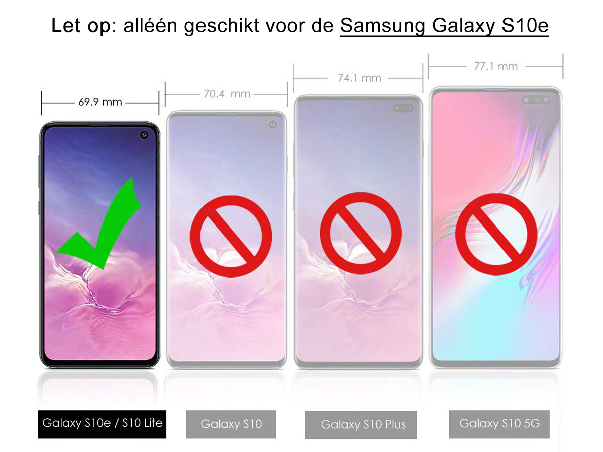 Guess Iridescent Case Zwart - Samsung Galaxy S10e hoesje
