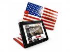 Tuff-Luv Multi-View USA Flag Case Hoes iPad 2