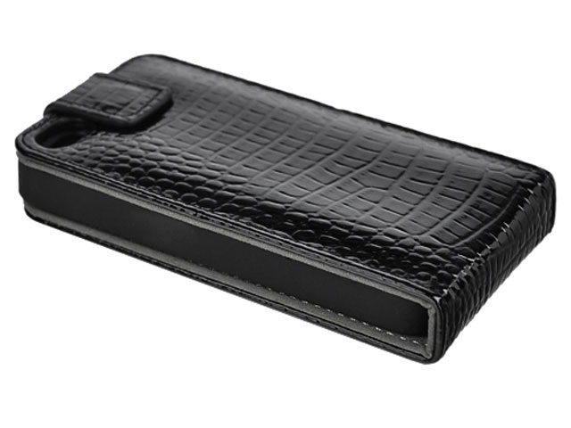 Croco Bottom Flip Case Hoes voor iPhone 4/4S