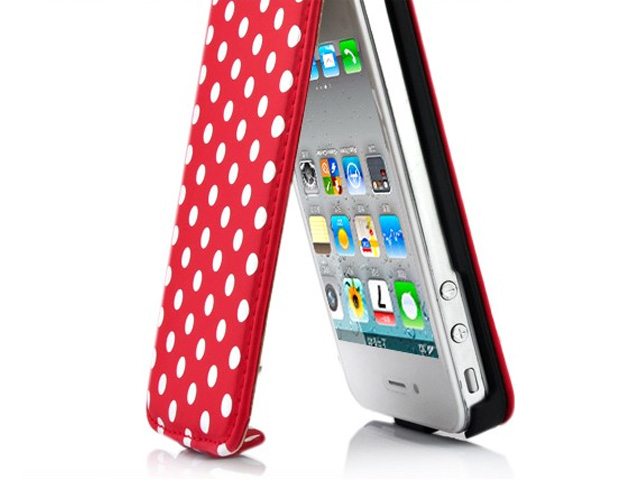Polka Dot Slimline Flip Case Hoes voor iPhone 4/4S