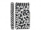 Black & White Pearl Back Case Hoes voor iPhone 4/4