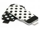 Polka Dot Pull-Out Sleeve Insteek Hoesje voor iPhone 4/4S